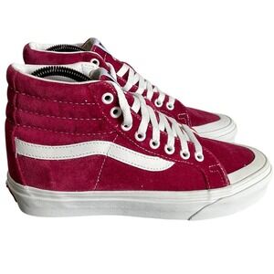 Vans‎ Sk8-Hi Magenta Pink Suede High Top Skate Sneakers Womens 7 Mens 5.5